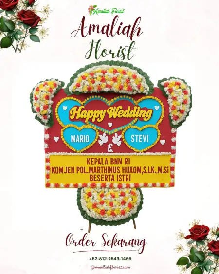 Papan Bunga Pernikahan Mokoau
